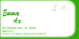 emma ax business card